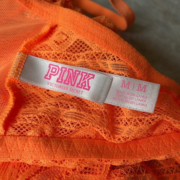 VICTORIA’S SECRET Bralette - Neon Orange - Lace Mesh Bralette - NWT - Size M - Picture 7 of 7